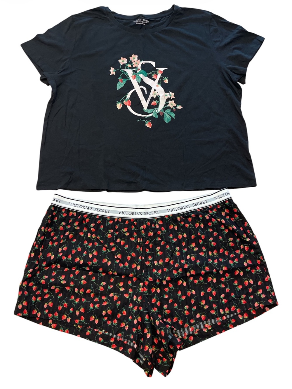 Victoria's Secret Cotton Strawberry Lounge Pajama Set